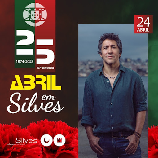 Integrando as comemorações do 49.º aniversário do 25 de Abril. JOÃO PEDRO PAIS ATUA EM SILVES NO DIA 24 DE ABRIL