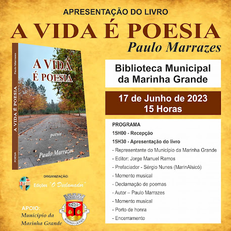 Marinha Grande | APRESENTAÇÃO DE LIVRO DE POESIA NA BIBLIOTECA MUNICIPAL