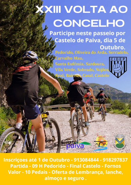 Castelo de Paiva | Iniciativa é integrada nos XXVII Jogos Desportivos. CIDEP volta a promover mais uma edição  da Volta ao Concelho em Cicloturismo