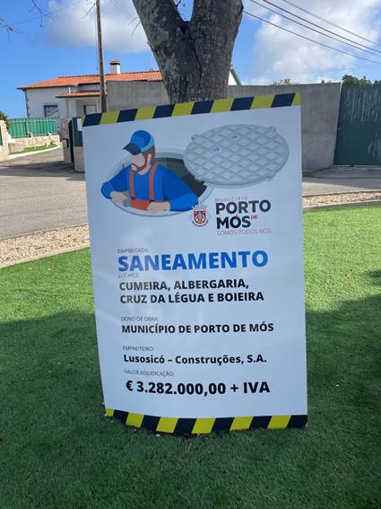 Porto de Mós | Arrancou hoje obra de saneamento na freguesia de Pedreiras e Juncal