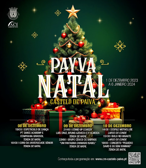 Castelo de Paiva | CARTAZ DA PROGRAMAÇÃO ” PAYVA NATAL ” PARA O PRÓXIMO FIM DE SEMANA