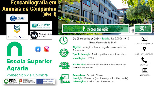 Agrária de Coimbra leciona microcredenciação em Ecocardiografia Veterinária