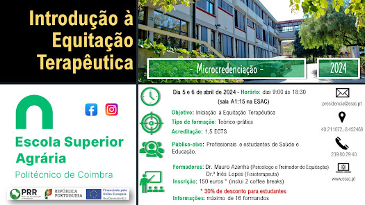 Agrária de Coimbra leciona microcredenciação em Iniciação à Equitação Terapêutica