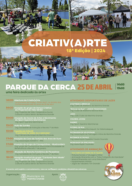 Marinha Grande | PARQUE DA CERCA RECEBE CRIATIV(A)RTE NO 25 DE ABRIL