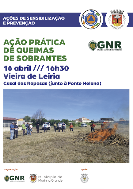 Marinha Grande | PROTEÇÃO CIVIL SENSIBILIZA PARA A PREVENÇÃO DE INCÊNDIOS