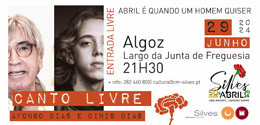 CONVITE ESPECIAL: NOITE DE MÚSICA E POESIA COM “CANTO LIVRE” EM ALGOZ
