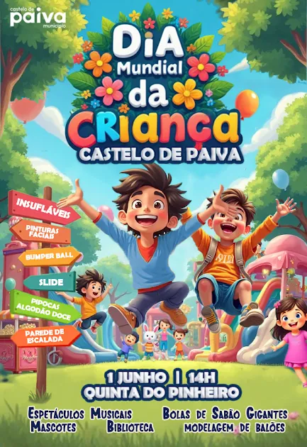 CÂMARA MUNICIPAL DE CASTELO DE PAIVA VAI ASSINALAR DIA MUNDIAL DA CRIANÇA