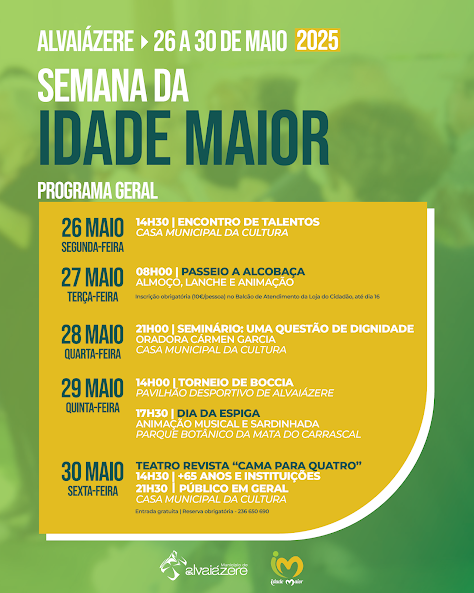 Convívio, cultura e bem-estar na Semana da Idade Maior 2025, em Alvaiázere