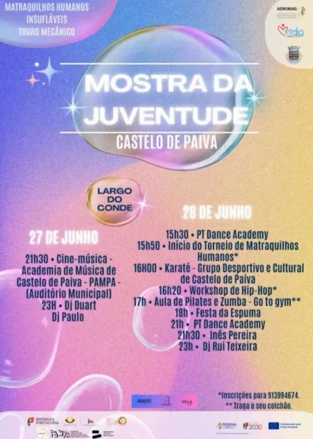 Castelo de Paiva | MOSTRA DA JUVENTUDE ANIMA URBE PAIVENSE NO PRÓXIMO FIM DE SEMANA