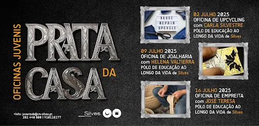 Silves | OFICINAS CRIATIVAS DE UPCYCLING DE ROUPA, JOALHARIA E EMPREITA PARA JOVENS ENTRE OS 13 E OS 17 ANOS