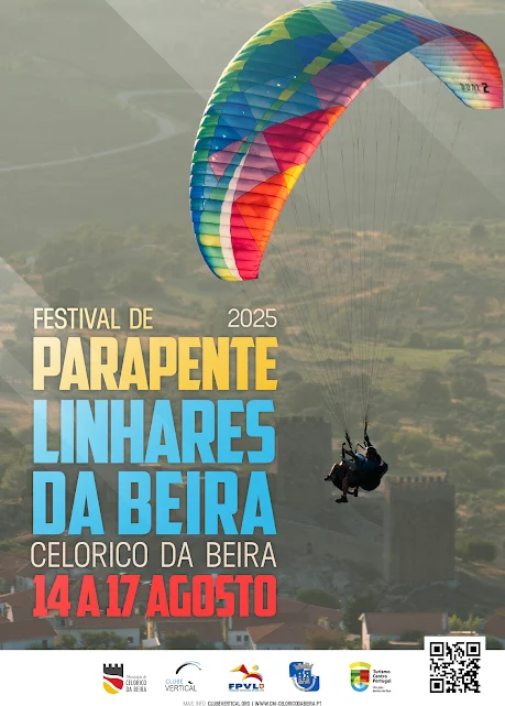 O Festival de Parapente regressa a Linhares da Beira, de 14 a 17 de agosto de 2025.