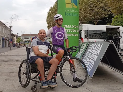 Joaquim Aires inicia em Lousada trajeto de 2400kms em bicicleta que o vai levar a Roma a favor da ANEM