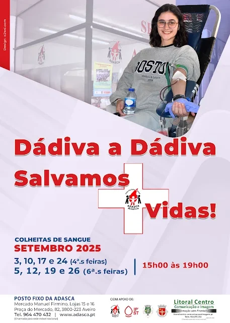 CAMPANHA DE VERÃO: “DÁDIVA A DÁDIVA SALVAMOS + VIDAS!” (Setembro)