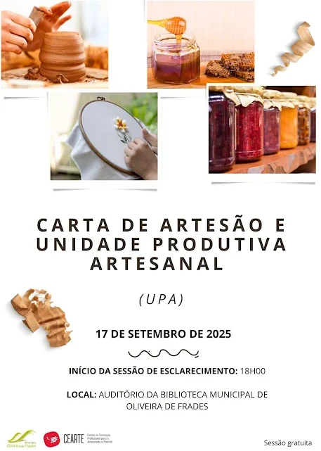 Oliveira de Frades – Sessão de Esclarecimento | Carta de Artesão e Unidade Produtiva Artesanal