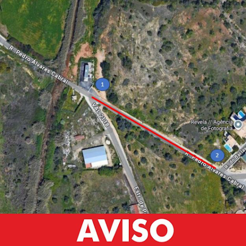 Silves | RUA PEDRO ÁLVARES CABRAL, EM PÊRA, SOFRE CORTE DE TRÂNSITO DE 26 SETEMBRO A 03 DE OUTUBRO