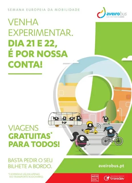 Aveirobus oferece viagens gratuitas para celebrar a Semana Europeia da Mobilidade