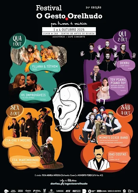 24º Festival O Gesto Orelhudo, de 1 a 4 outubro, em Águeda