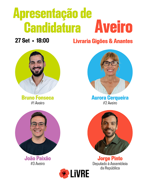 LIVRE apresenta candidatura autárquica em Aveiro