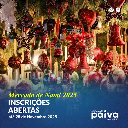 Já estão abertas as inscrições. MERCADO DE NATAL EM CASTELO DE PAIVA