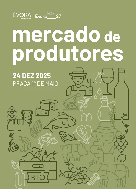 Évora | No dia 24 de dezembro há Mercado de Produtores na Praça 1.º de Maio
