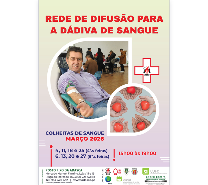 REDE DE DIFUSÃO PARA A DÁDIVA DE SANGUE – é o lema para o ano 2026.