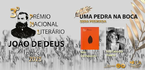 “UMA PEDRA NA BOCA”, DE RITA TABORDA DUARTE, VENCE PRÉMIO NACIONAL JOÃO DE DEUS (POESIA)