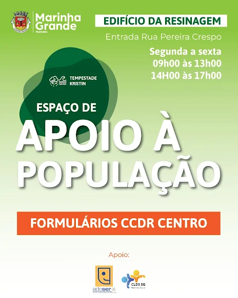 MUNICÍPIO DA MARINHA GRANDE ALERTA PARA O ALARGAMENTO DAS CANDIDATURAS À CCDRC ATÉ 07 DE ABRIL