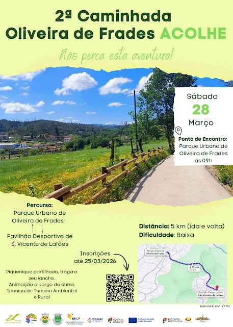 Oliveira de Frades, | 2ª Caminhada Oliveira de Frades ACOLHE | 28 MAR