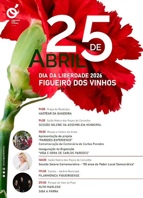 Figueiró dos Vinhos | Município assinala os 52 anos do 25 de Abril com programa que cruza memória, cultura e participação cívica