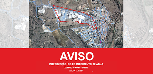 Silves | INTERRUPÇÃO DO FORNECIMENTO DE ÁGUA NO DIA 22 DE MAIO, EM ALCANTARILHA