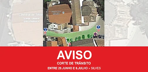 TRABALHOS DE RECUPERAÇÃO DA SÉ DE SILVES DECORREM NA RUA DO SAGRADO CORAÇÃO DE MARIA ENTRE 29 DE JUNHO E 6 DE JULHO