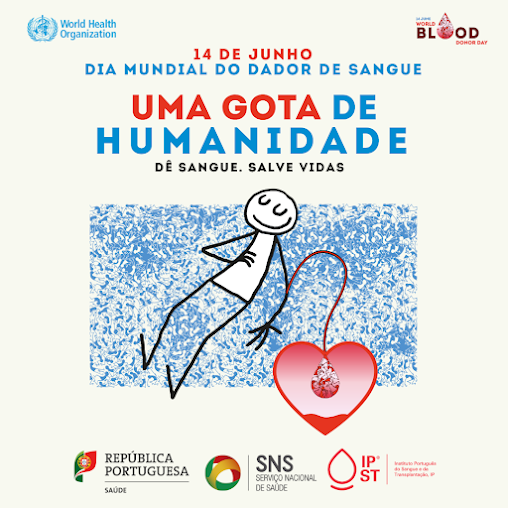 Dia Mundial do Dador de Sangue -14 de junho | Uma Gota de Humanidade. Dê Sangue. Salve Vidas.