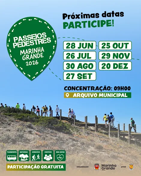 Marinha Grande | PASSEIO PEDESTRE | Rota dos Passadiços de São Pedro de Moel