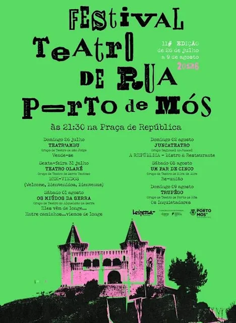Festival Teatro de Rua – 11ª Edição. Festival de Teatro de Rua regressa a Porto de Mós para celebrar Encontro de Culturas