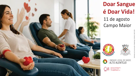 Doar Sangue é Doar Vida! Campo Maior recebe brigada de dádiva de sangue.