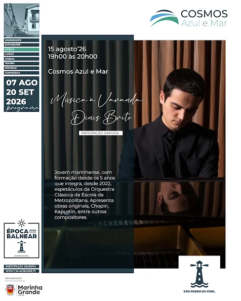 JOVEM PIANISTA MARINHENSE, DINIS BRITO, DÁ MÚSICA À VARANDA EM SÃO PEDRO DE MOEL