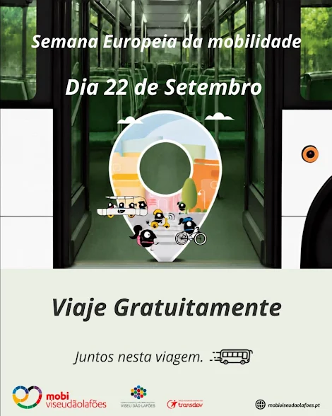 CIM Viseu Dão Lafões oferece transportes gratuitos em toda a Rede Mobi no Dia Europeu Sem Carros