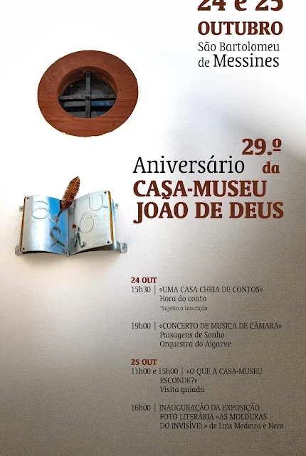 Silves | Casa-Museu João de Deus celebra 29.º aniversário com um programa dedicado à literatura, à música e à descoberta do património.