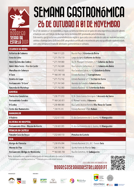 Celorico da Beira | Festival do Borrego | Semana Gastronómica | Restaurantes Aderentes | 26 de outubro a 1 de novembro